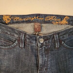 Christopher Blue Womens Dark Wash Straight Leg Jeans Size 8/29